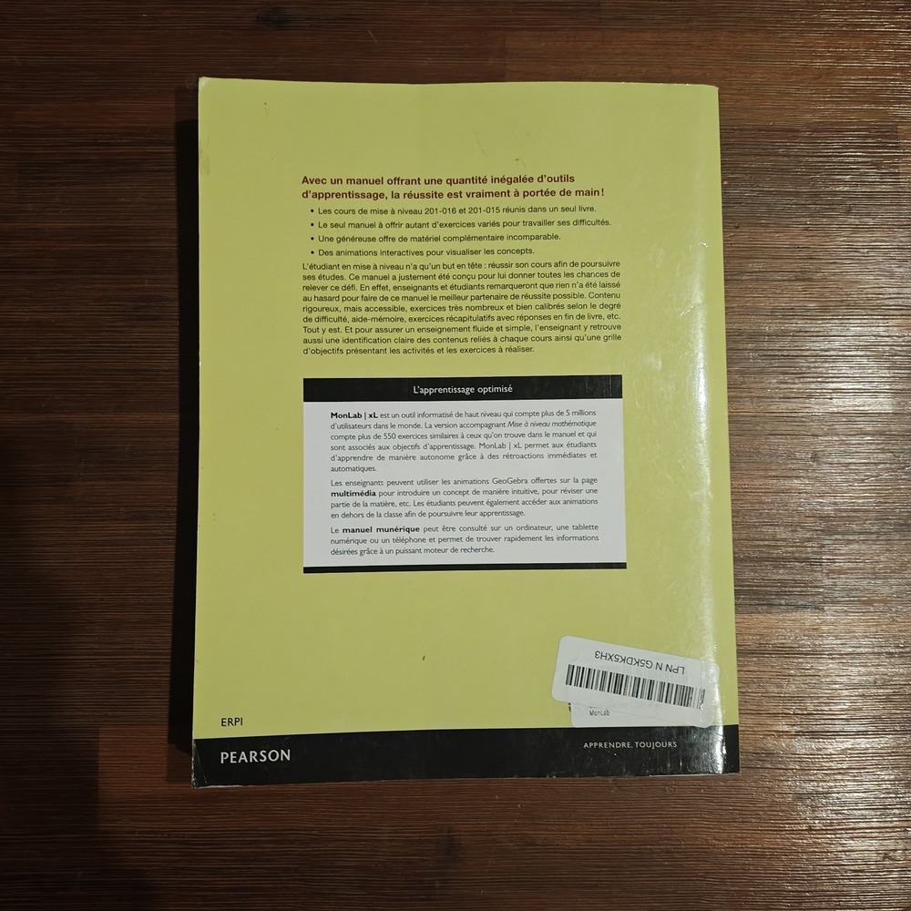 Mise à niveau mathématique 2e édition: Manuel version numérique 1 an [NEW CODE] - Picture 2 of 5